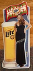 Rare Vintage 1999 Miller Lite Beer Embossed metal sign w/Kate del Castillo