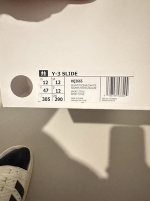 adidas Y-3 Slide Silber Neu OVP alle Tags und Bags + Karton EU47