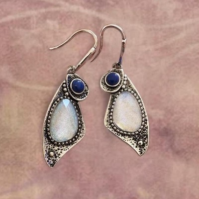 sweet whimsical boho dangle earrings  1.7  tall
