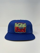 Vintage Budweiser ”Bring on the Bud” Blue Snapback Hat King of Beers Made in USA