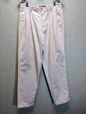 Vintage 90s Chaps Ralph Lauren Pleated Chino Pants 31x33 Beige Tan Preppy GUC
