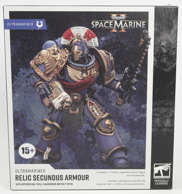 JOYTOY Warhammer 40K Space Marine 2 Ultramarines Relic Secundus Armour Open Box