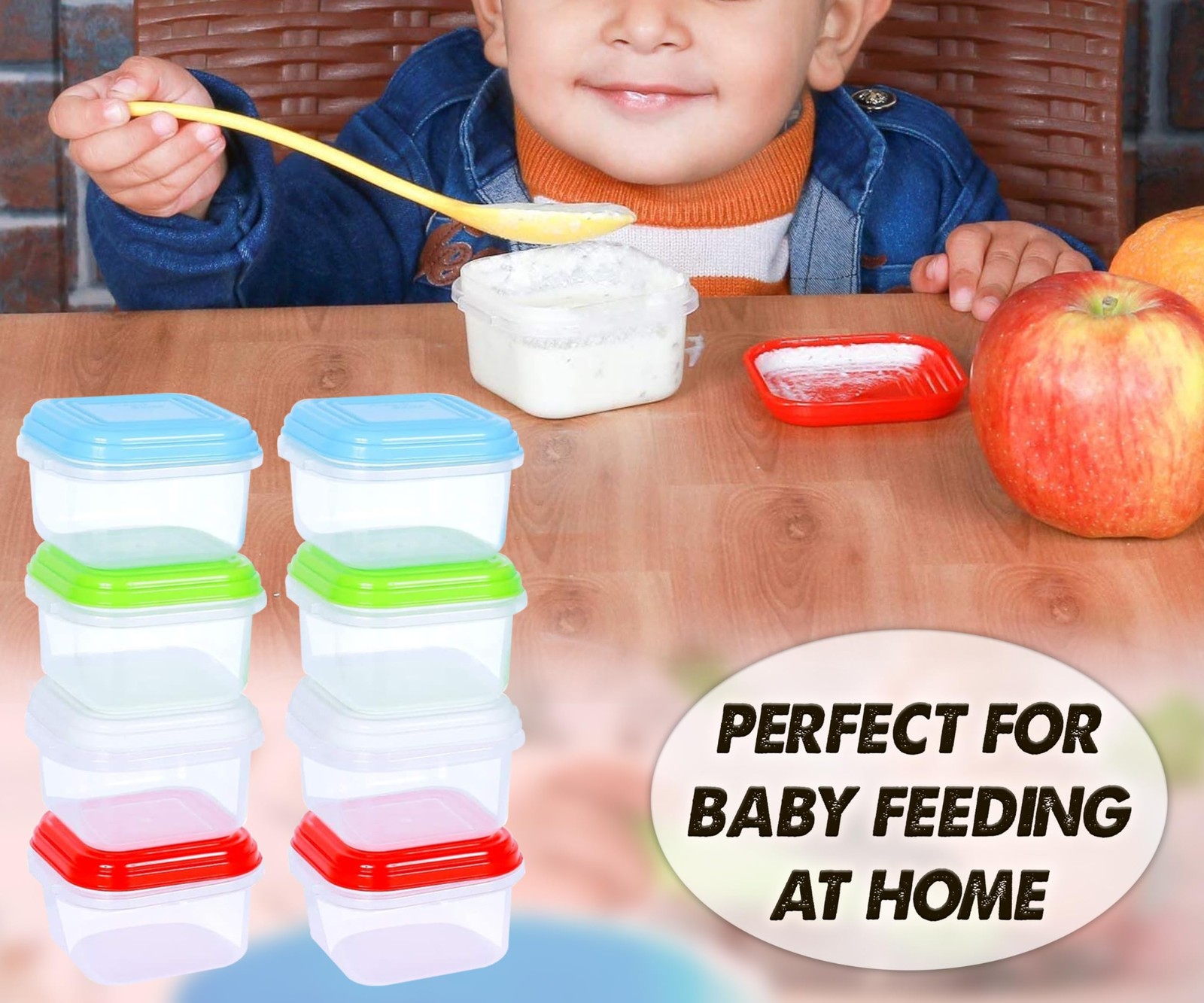 Arsuk Baby Food Containers 4Oz/120ml - Baby Snack Containers - Reusabl