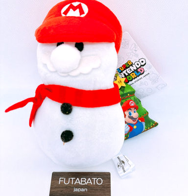 Super Nintendo World Super Mario Bros. Snowman Plush Christmas