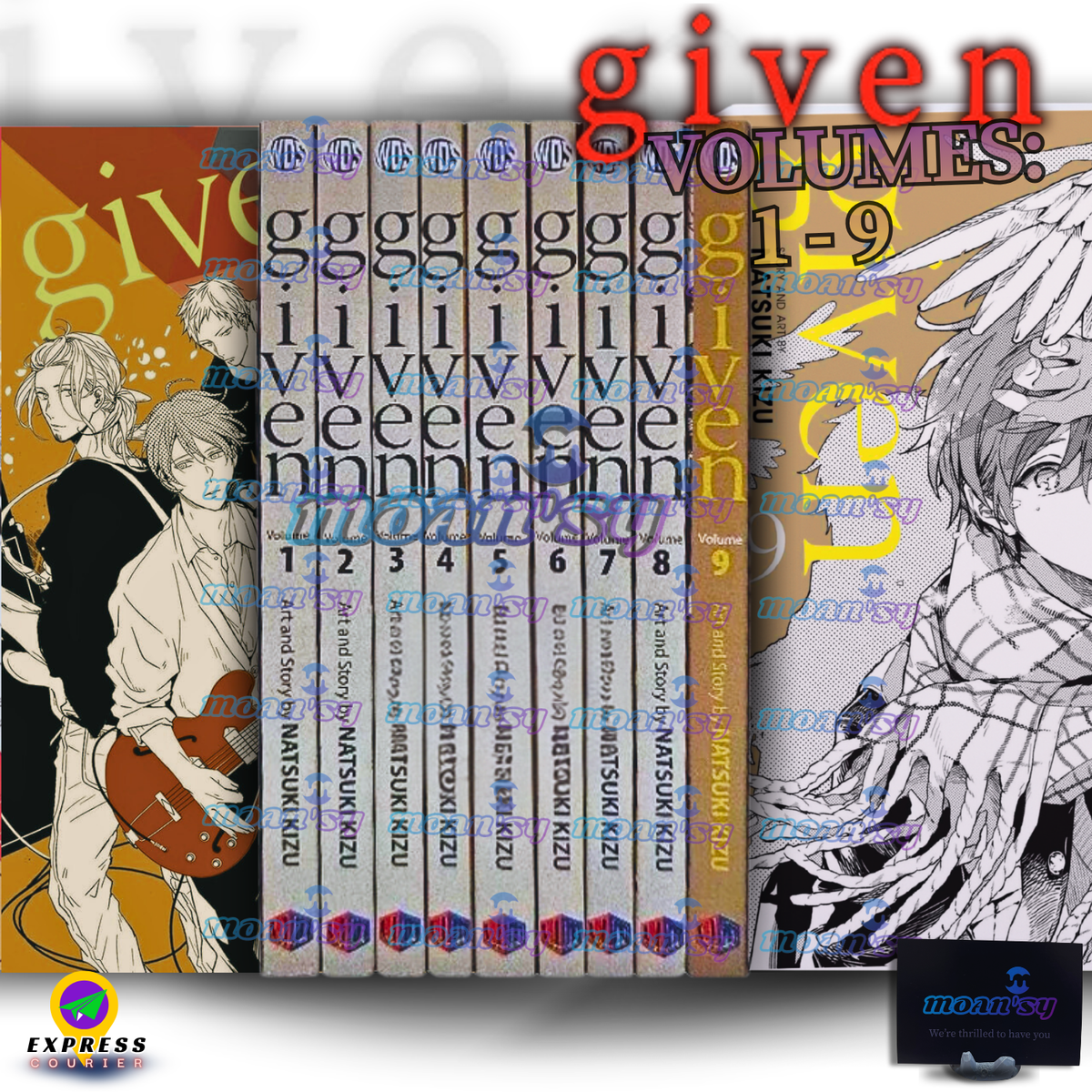 Given Manga Vol 1-9 END English Version Full Set Romance Music