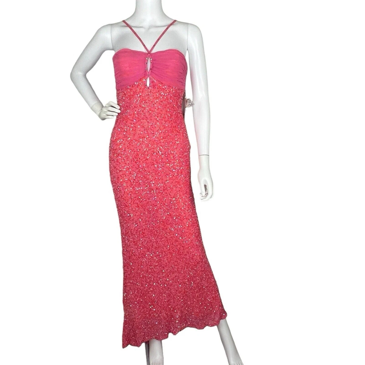 peace and love beaded dress Scala 61336 Prom Long Beaded Dress main image 0