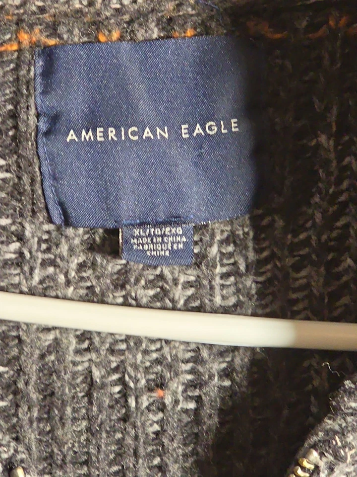 American Eagle Aztec Southwestern полный молнии свитер куртка MenXL шаль воротник 146 - Изображение 3 из 4