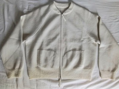 'Erdos 1988' Cashmere knitted jacket, Cream Color, Size XL