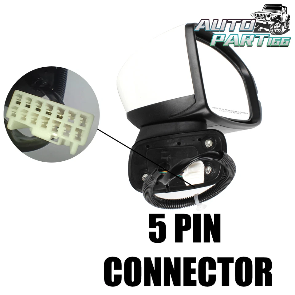 Conjunto de espejo retrovisor derecho pintado blanco para Honda Fit 2015-2020 Foto 4 de 4