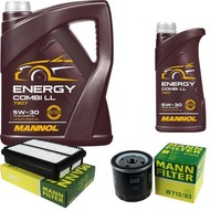 Mann Inspektionspaket Filterset 6L Mannol Energy 5W-30 FüR Toyota Previa 2.4