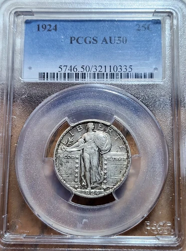 1924 Standing Liberty Quarter PCGS AU50