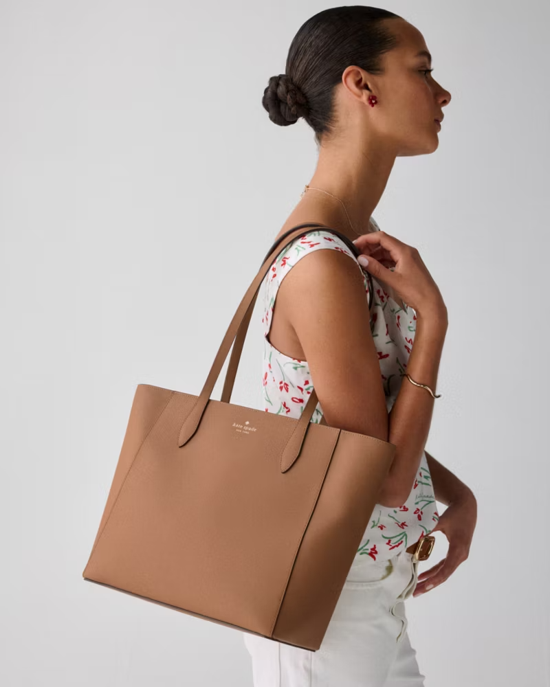 New Kate Spade Dana Tote Bag Large Tuscan Brown Saffiano Laptop