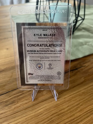 2023-24 Topps Museum Collection UCL Kyle Walker Auto Relic Patch /299 Manchester - Bild 2 von 2