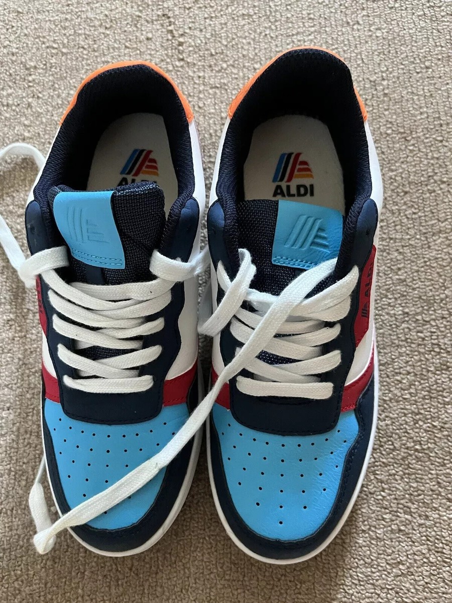 WOW NEW ALDI FAUX LEATHER MENS LADIES TRENDY SPORT SHOES TRAINERS SIZE UK  39