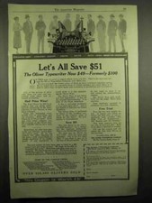 1918 Oliver Typewriter Ad - Let's All Save thumbnail