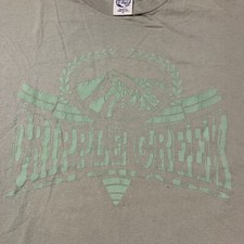 Vintage Cripple Creek Colorado Single Stitch Spell Out USA Made T Shirt Men’s XL