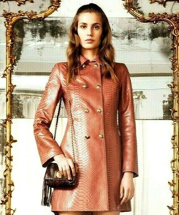 Emilio Pucci Python Snakeskin Brown Leather Dress… - image 1