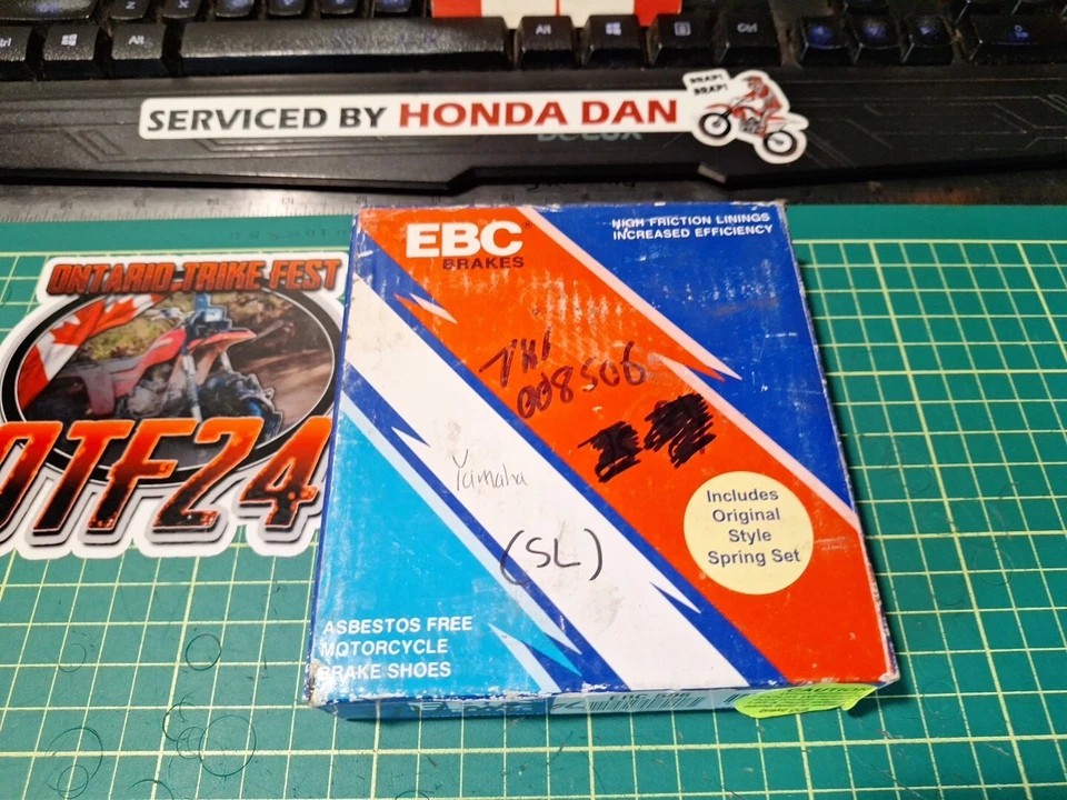 Zapatas de freno Yamaha YZ YFM XT TW IT TT DT SR EBC506 para 1980-1991 80-600cc Foto 3 de 4