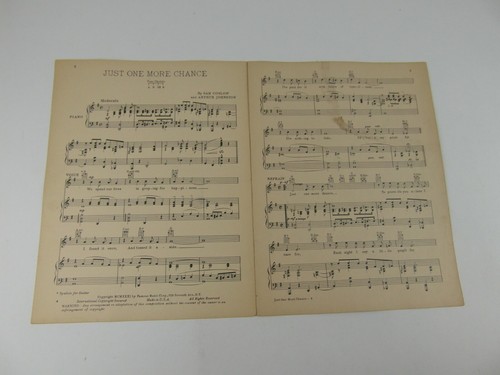  1931 sheet music Just One More Chance - - Ruth Etting photo cover - Picture 2 of 3