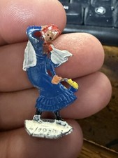 Antique Hans Heinrichsen German Flat Lead "Woman Touching Head" Christmas Great