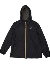 K-way Womens Hooded Rain Jacket Us 6 Medium Navy Blue Polyester Cb12