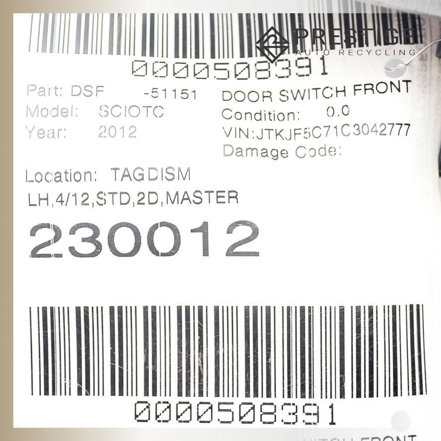 11-2014 SCION TC Door Master Switch Window Control Driver Side Left 84820-21050 - Image 4 of 4