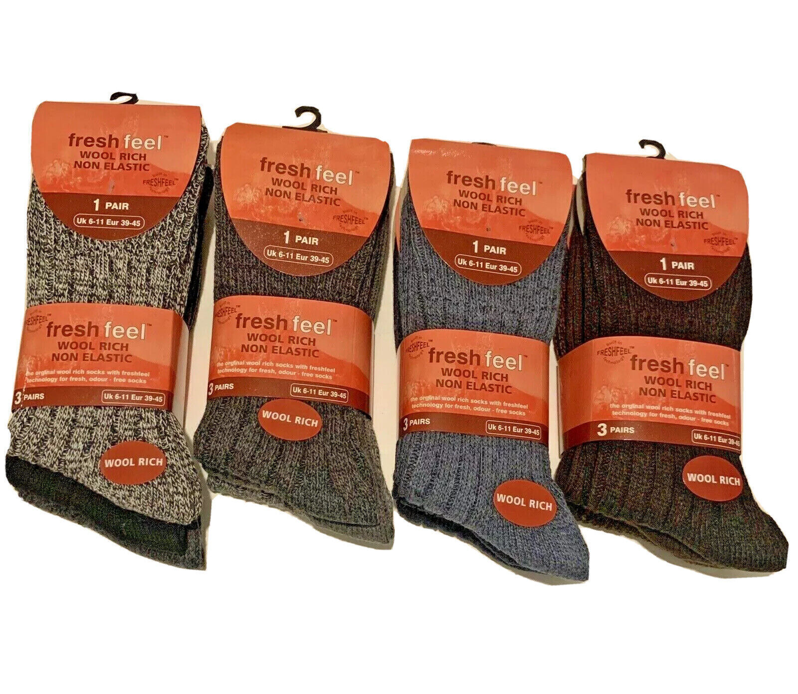 Mens Thermal Wool Rich Socks Winter Big Foot Sock Warm Tghick Sock UK6