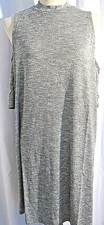 LOVE, FIRE GRAY COLD SHOULDER JERSEY TRAPEZE DRESS SIZE 1X/1T NWT