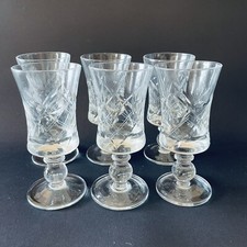    6 Crystal Glasses from the 70s Type Saint Louis Baccarat