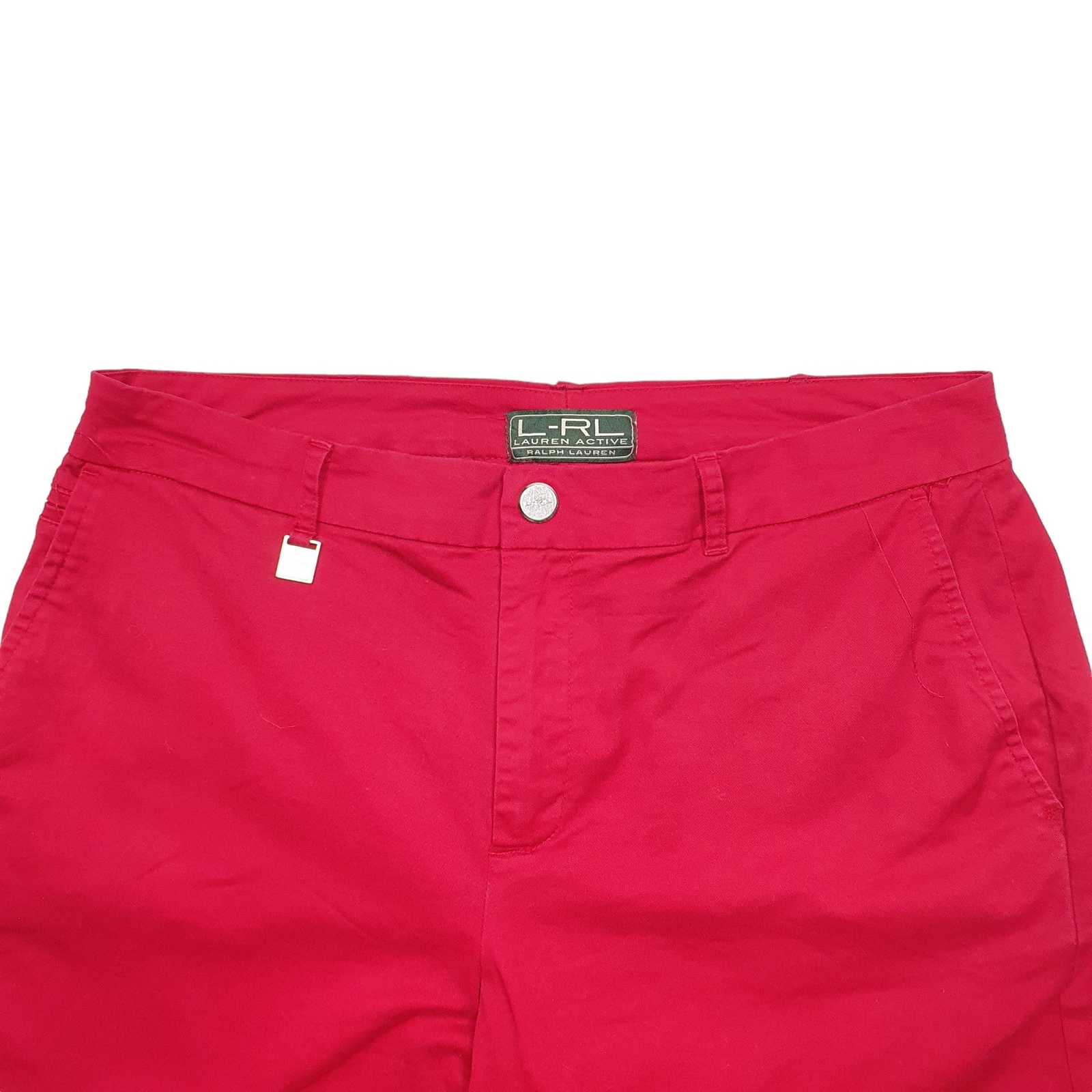 RALPH LAUREN Red Chino Cotton Shorts Womens W30 image 3