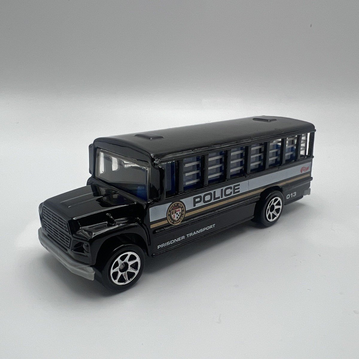 Hot Wheels loose police prisoner transport bus blue 7sp | eBay