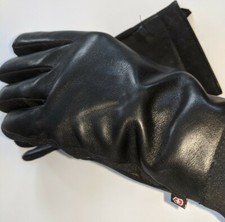 Swiss Army Genuine Leather Gloves,Black, L/XL