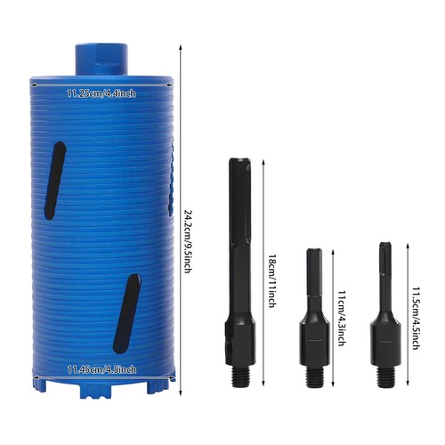 5/8 Inch Thread Concrete Drill Bit Core Drill Bit Drilling Bit W/3 Adapters - 第 10/18 張圖片