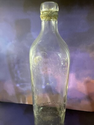 Antique John Walker & Sons Kilmarnock Scotland Glass 4/5 qt Bottle