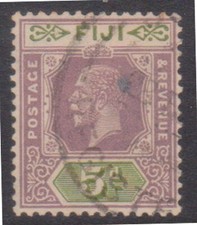 (F263-78) 1912 Fiji 5d purple & olive KGV stamp (CB)