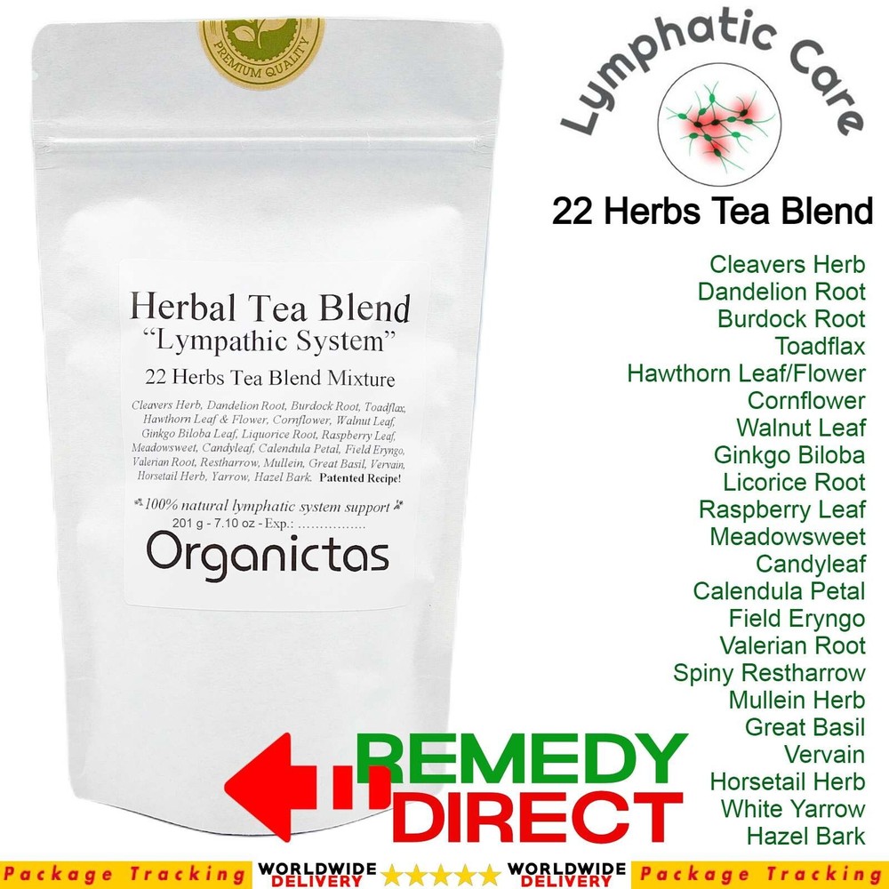 LYMPH SYSTEM TEA 22 Herb Recipe Formula Natural Lymphatic System Support Cleanse
