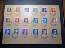 1943 Germany Ukraine Overprint Full Stamp Set Dienstpost Cover