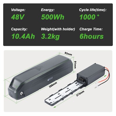 Vivi Electric Bike Battery 48V 10.4Ah F26F H8 Ebike Battery