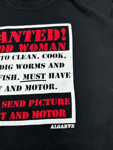 Vintage 90S Humor Joke Print Wanted Good Women Faded T Shirt - Picture 9 of 11
