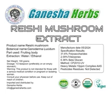 ORGANIC GANODERMA RED REISHI MUSHROOM POWDER HIGH POTENCY DUAL EXTRACT