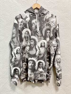 Supreme Jesus and Mary Hooded Sweatshirt Dark Grey FW18 Size XL