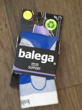 BALEGA NON-SKID SUPPORT QUARTER SOCKS IN BLUE/WHITE  SIZE SMALL  NEW