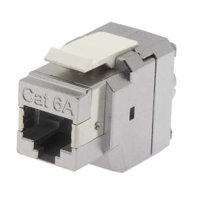 CAT6A 180 Degrees Shielded RJ45 Keystone Jack