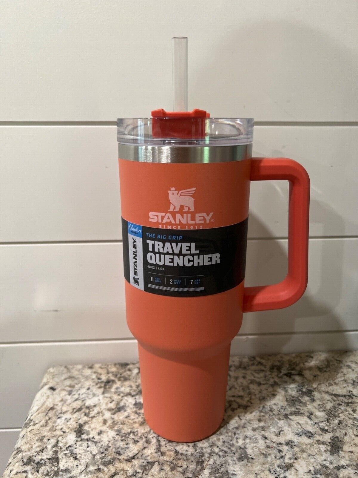 New! Stanley Adventure Quencher Travel Tumbler 40 oz Grapefruit