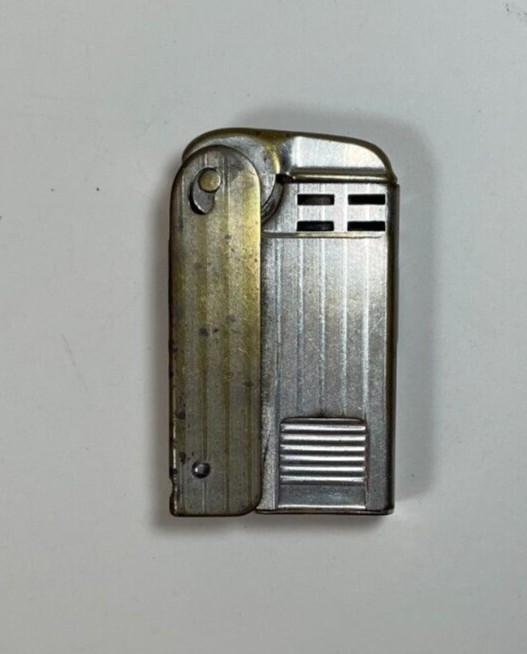 Vintage 1940s Regens Silver-Tone Side Squeeze Lighter NOT