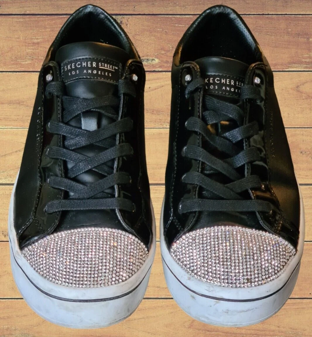Skecher Street Los Angeles w Air Cooled Memory Foam Womens Black Sneakers UK 5