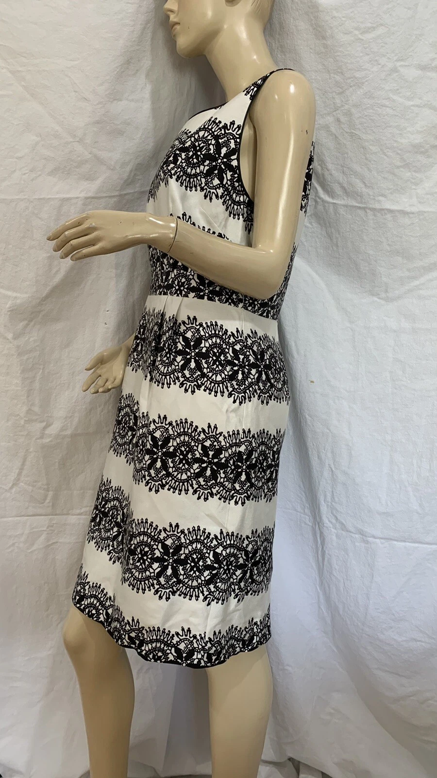 Abito donna bianco e nero KATE SPADE Made in Italy taglia 10