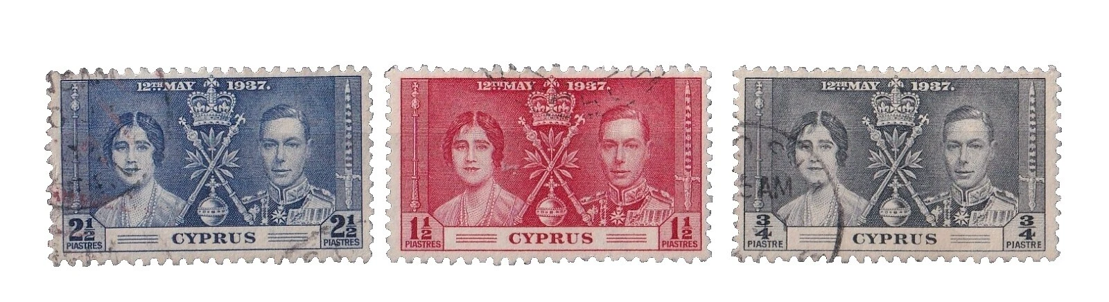 Estampillas chipriota Multicolor derechos de autor (1960-presente)