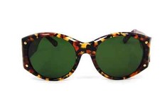 Vintage Club LA 1110 Women's Round Plastic Gold Stud Tortoise Sunglasses 54/20