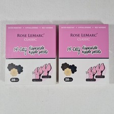 Rose LeMarc 28 Pairs Women Breast Petals Standard Black 4 week supply